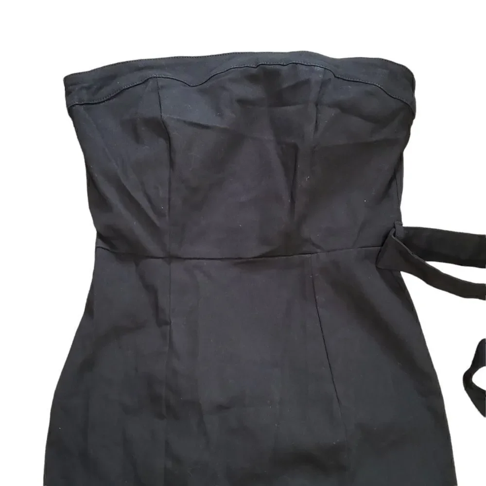 VICI Presentation Cotton Strapless Ruffles Midi Dress MEDIUM - Picture 9 of 16